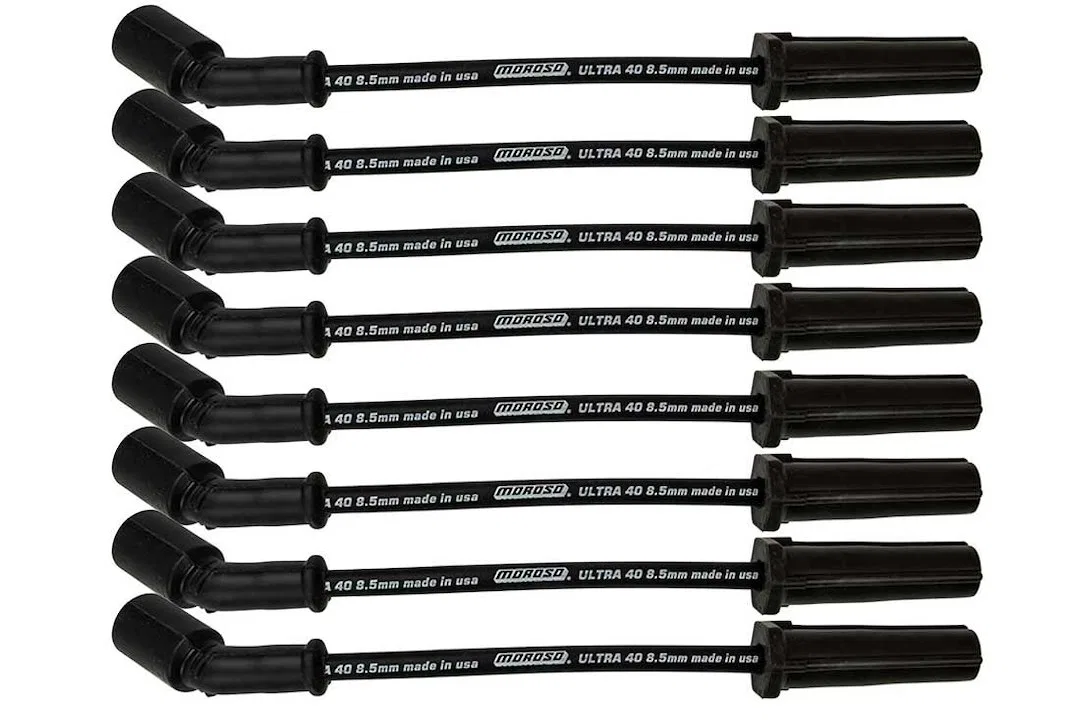 73745 – MOROSO Spark Plug Wire Set, For Use With GM LS/ LT Series Engines Black 8.5 Millimeter Silicone Spiral Wound ...